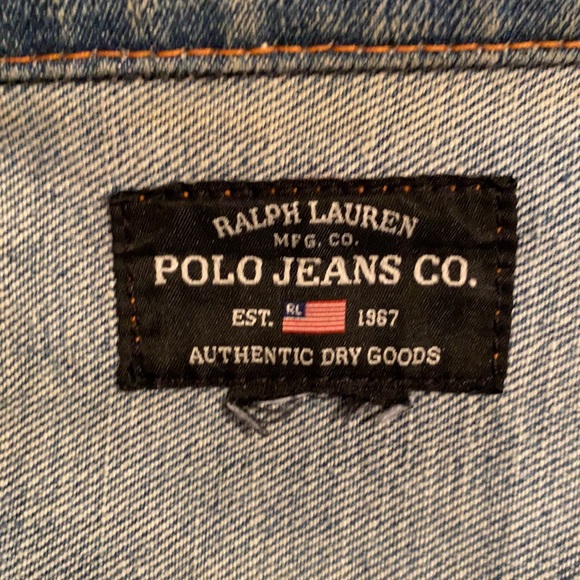 Vintage Ralph Lauren Polo Denim Jacket -Sz Lg. - Picture 3 of 10